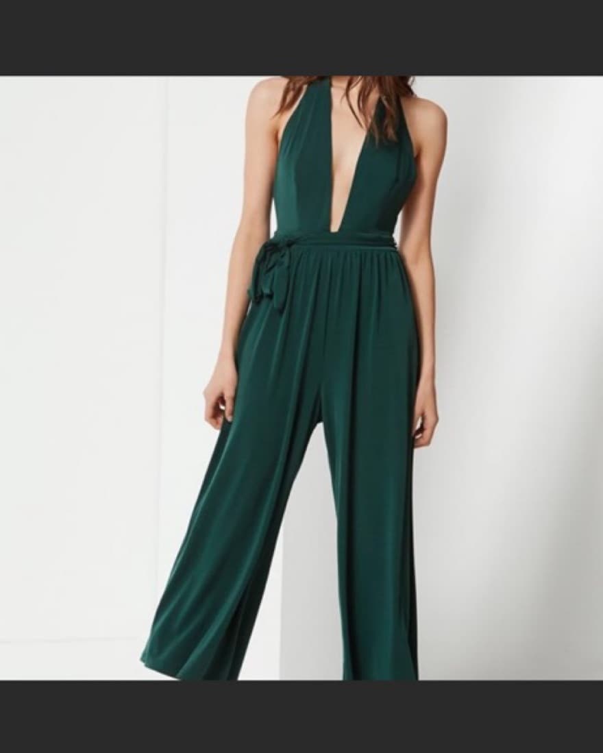 Green Halter Jumpsuit - Image 1