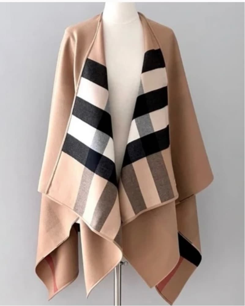 Burberry Reversible Merino Wool Poncho - Image 3