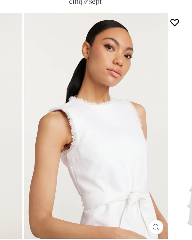 White Jean Mini Dress - Image 3