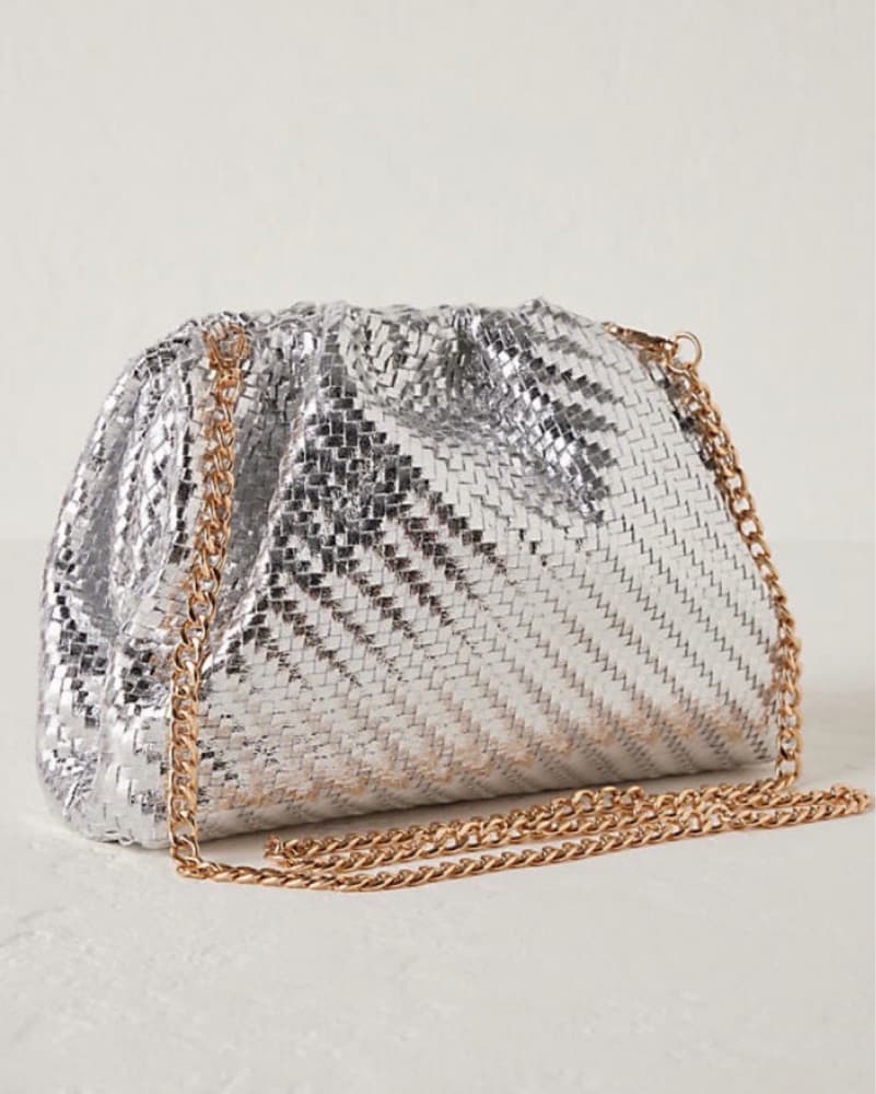 Anthropologie Frankie Mini Clutch Silver - Image 5