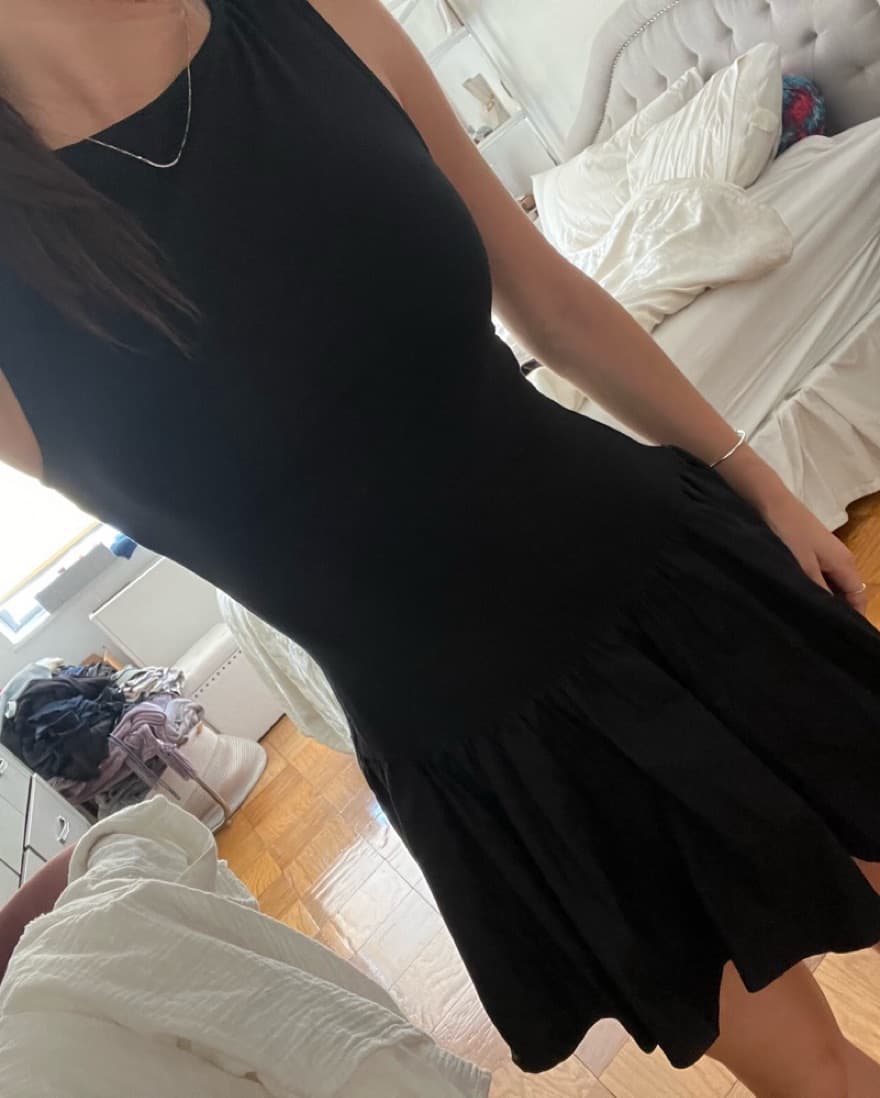 Reformation Refina Knit Dress Black - Image 3