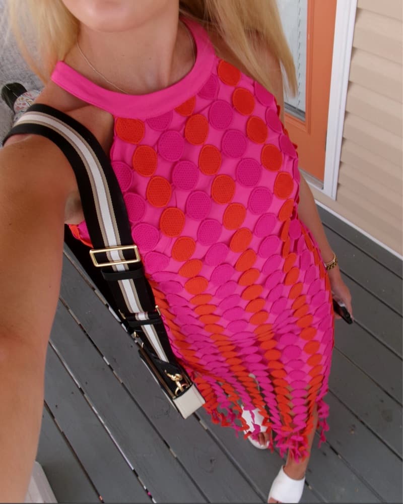 Fancy D Boutique Pink And Orange disco Dress - Image 2