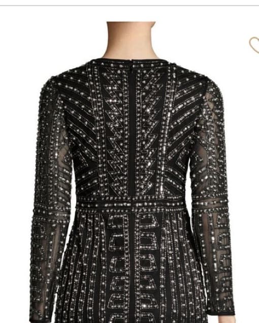AIDAN MATTOX - Black long sleeve pearl  - Image 2