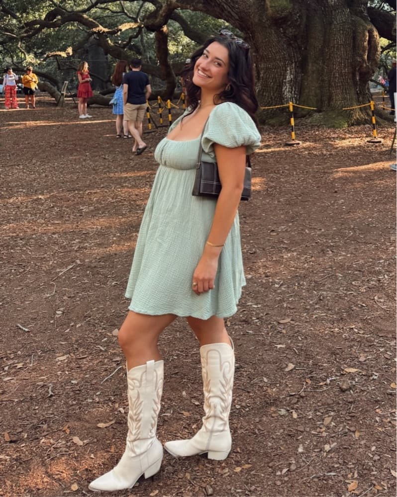Green Mid Length Dress - Image 2