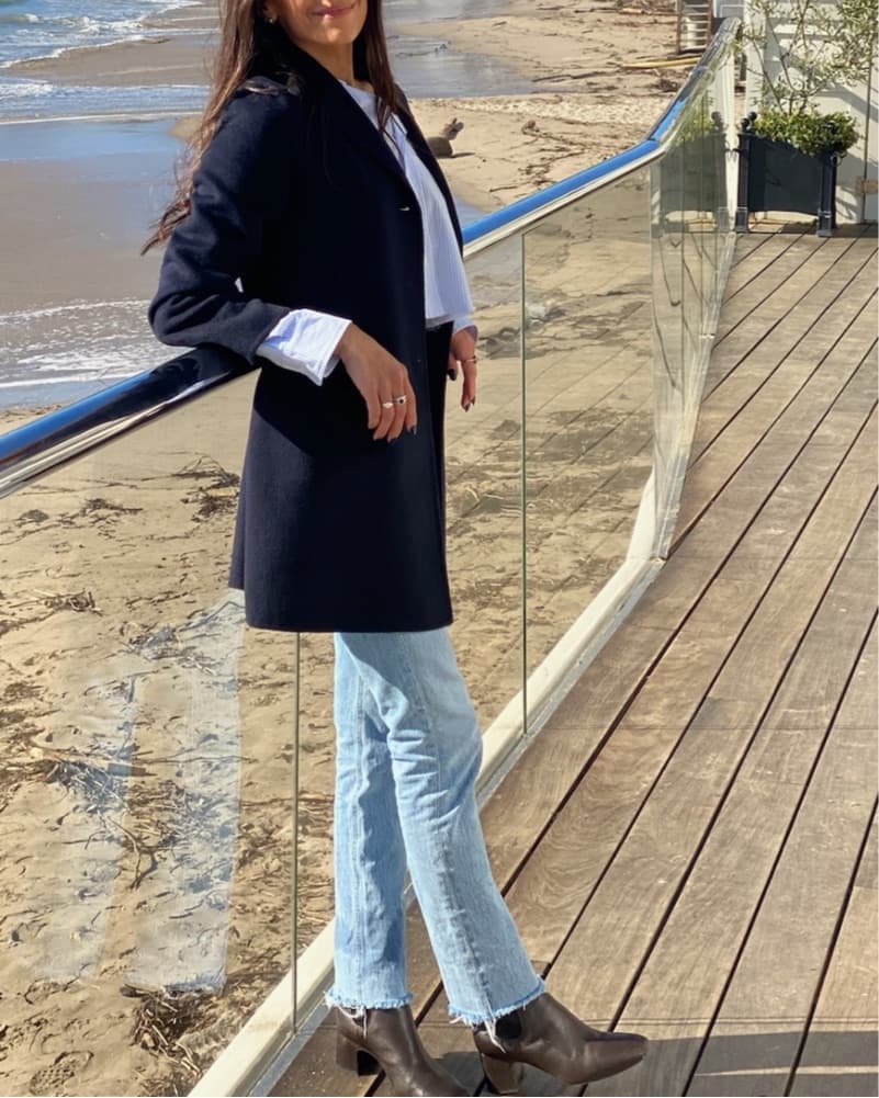 Prada Navy Wool Peacoat  - Image 5