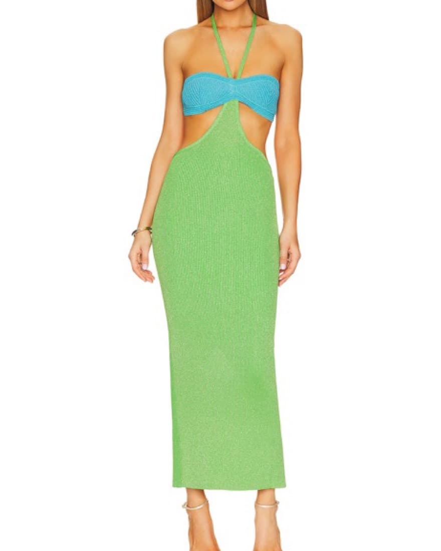 Retrofete Green And Blue Dress - Image 1