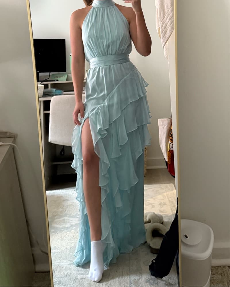 Alice & olivia Blue Ruffle Dress - Image 2