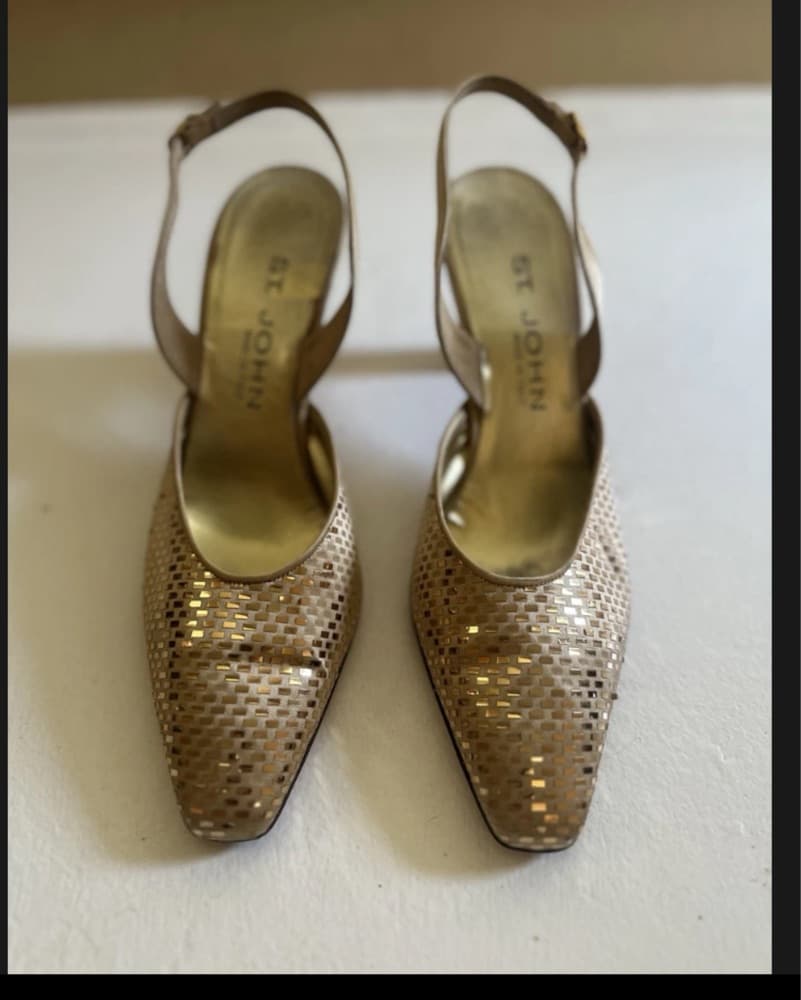 Gold Sparkly Heels - Image 1