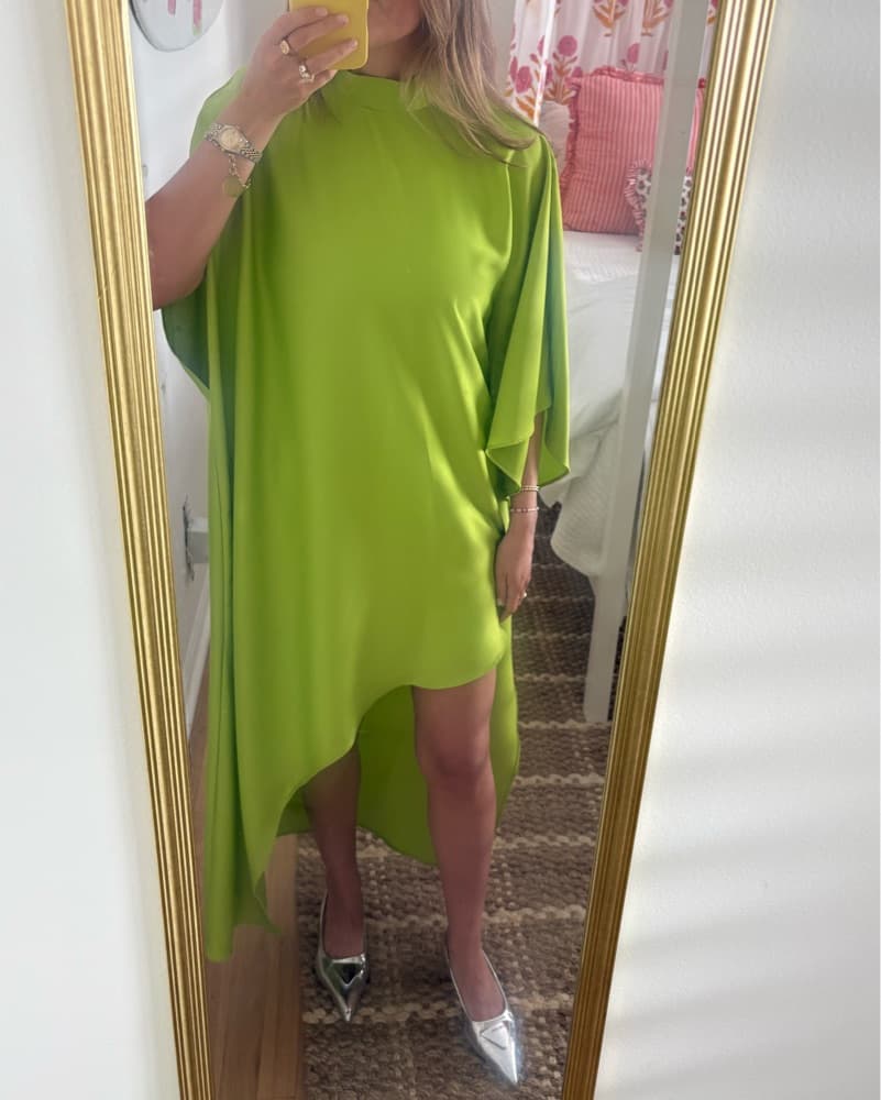 Asos High Neck Cape Asymmetrical Dress - Image 4