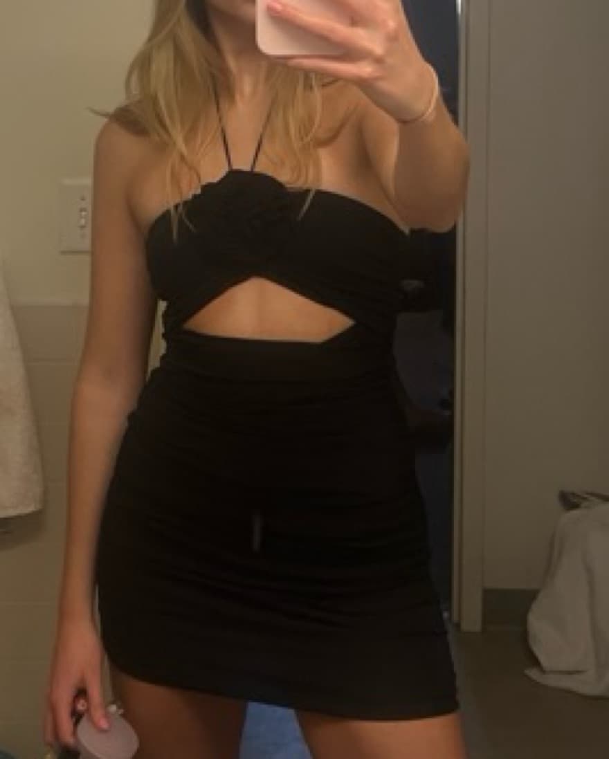 Black Rose White Fox Dress - Image 2