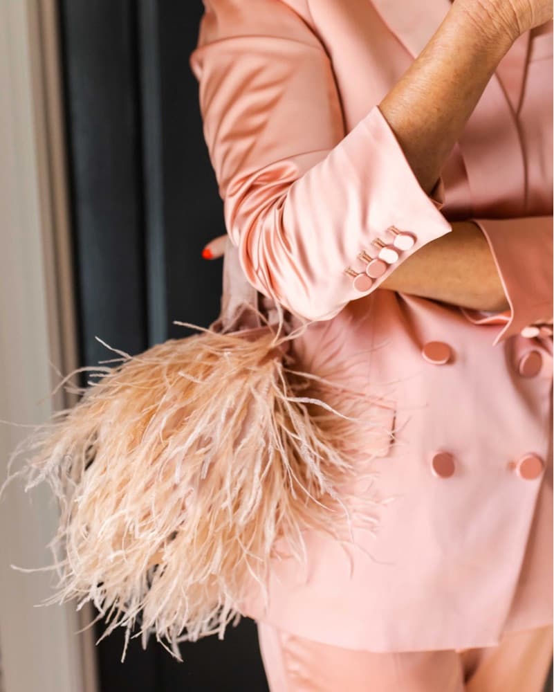 J.Crew Collection Satin And Feather bag - Image 3