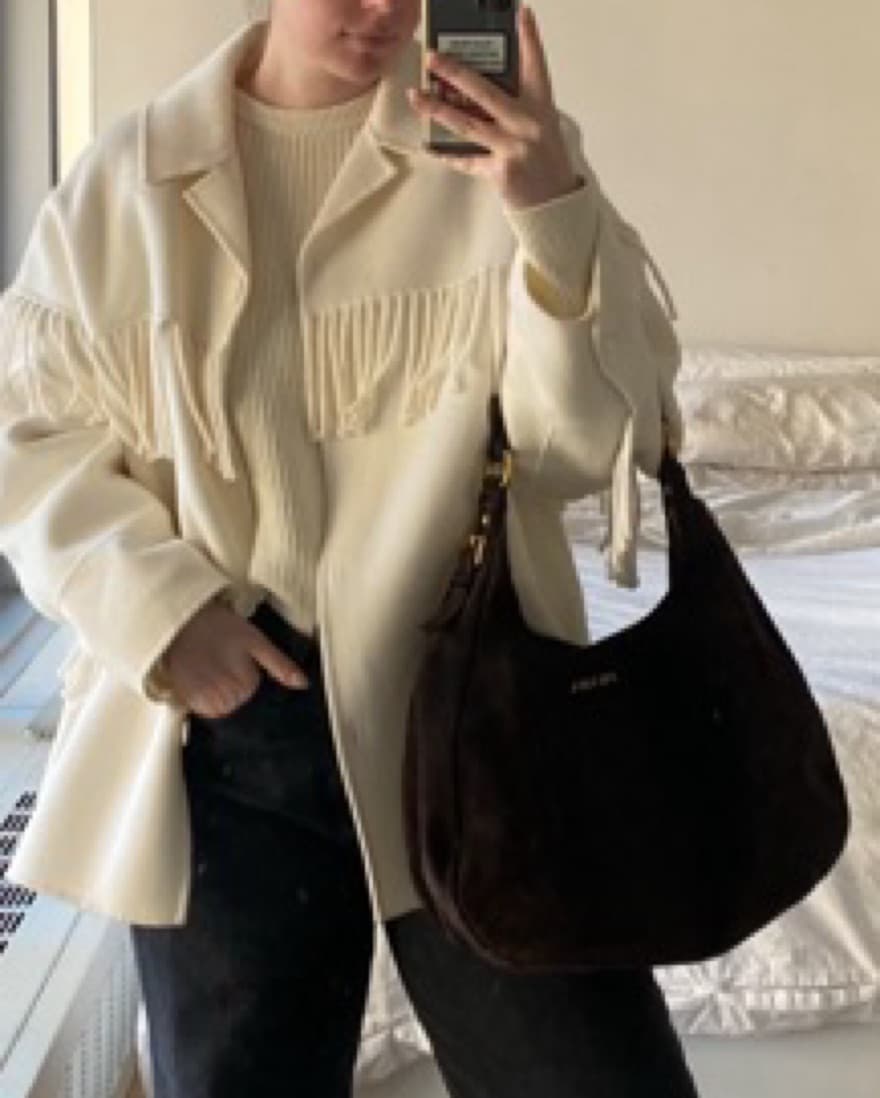 Prada Brown Suede Hobo Bag - Image 2