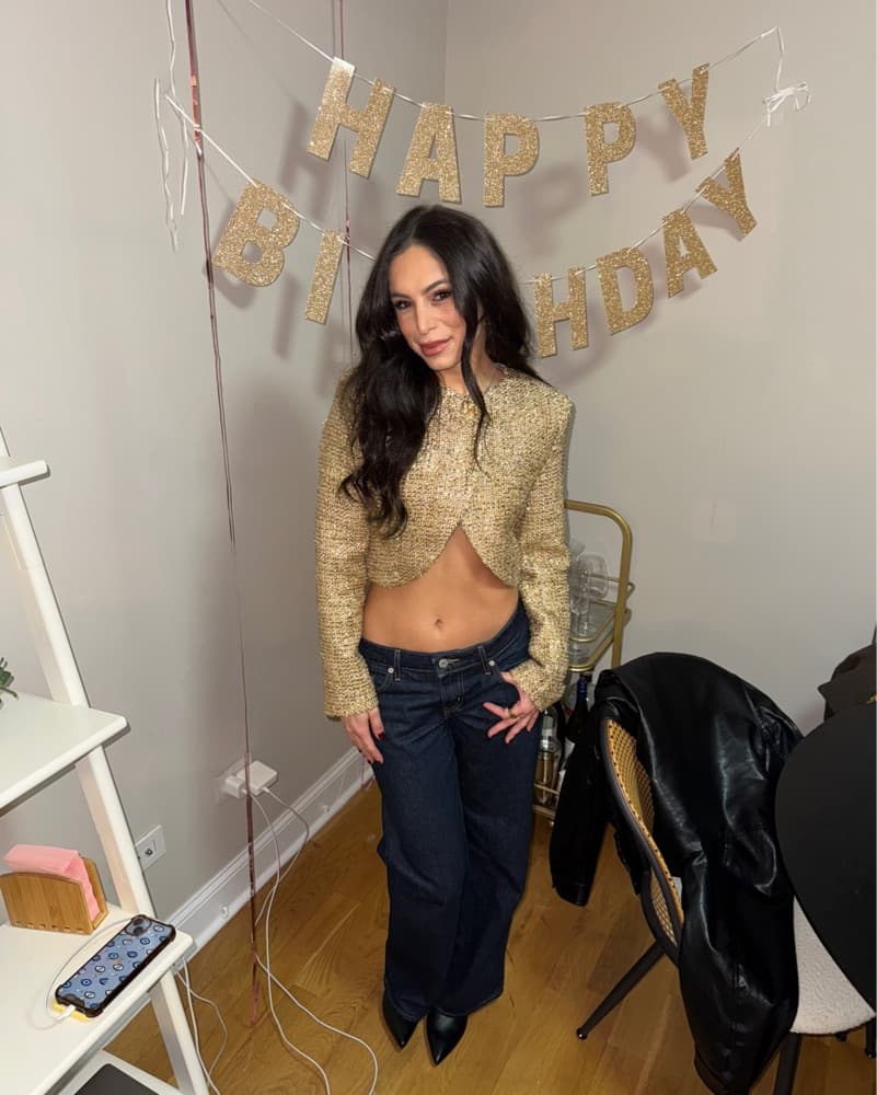 Metallic Cropped Jacket - Image 2