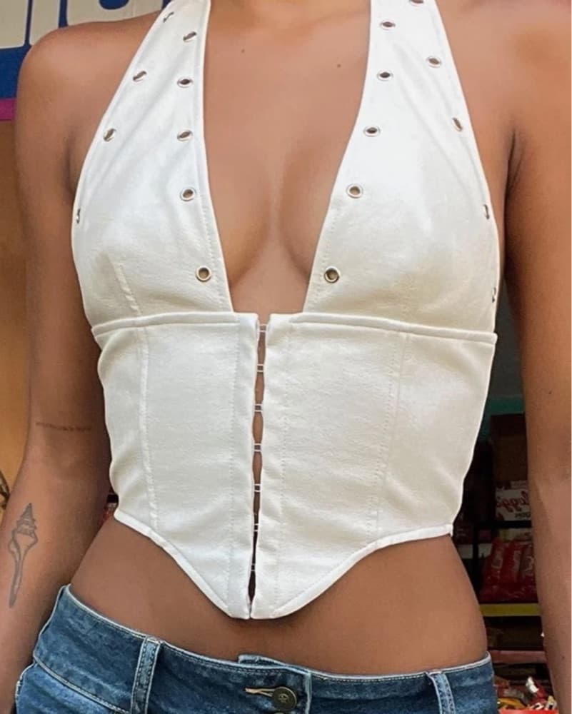Princess Polly Corset Leather Top - Image 1