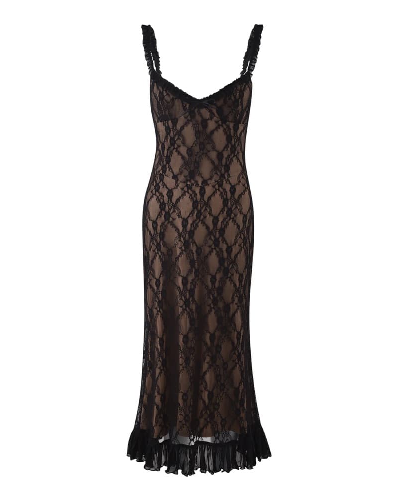 Tiger Mist Deja Black Lace Dress - Image 5