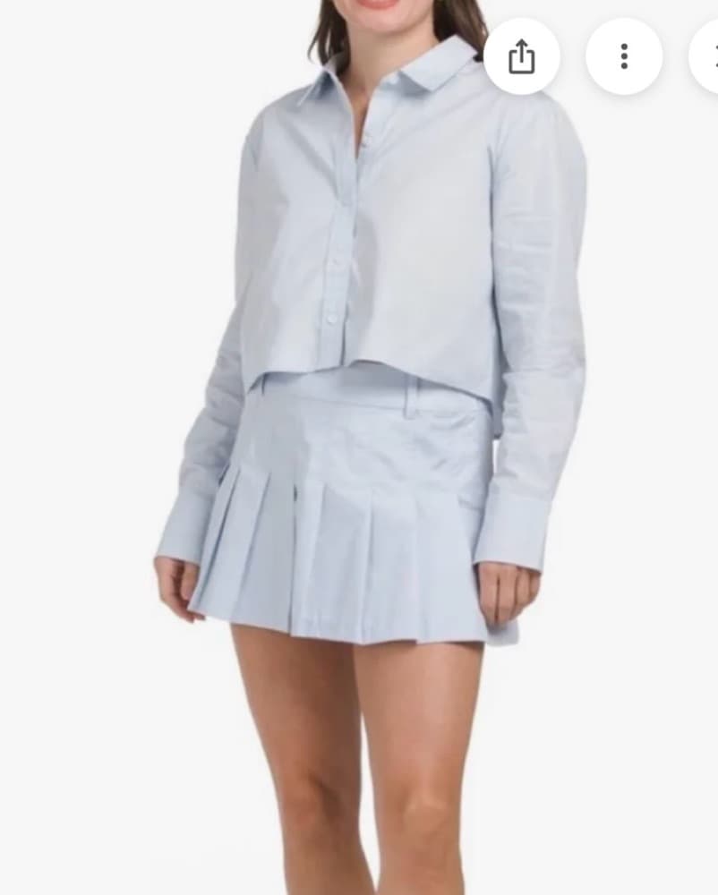 Blue Skirt & Button Down Set - Image 2