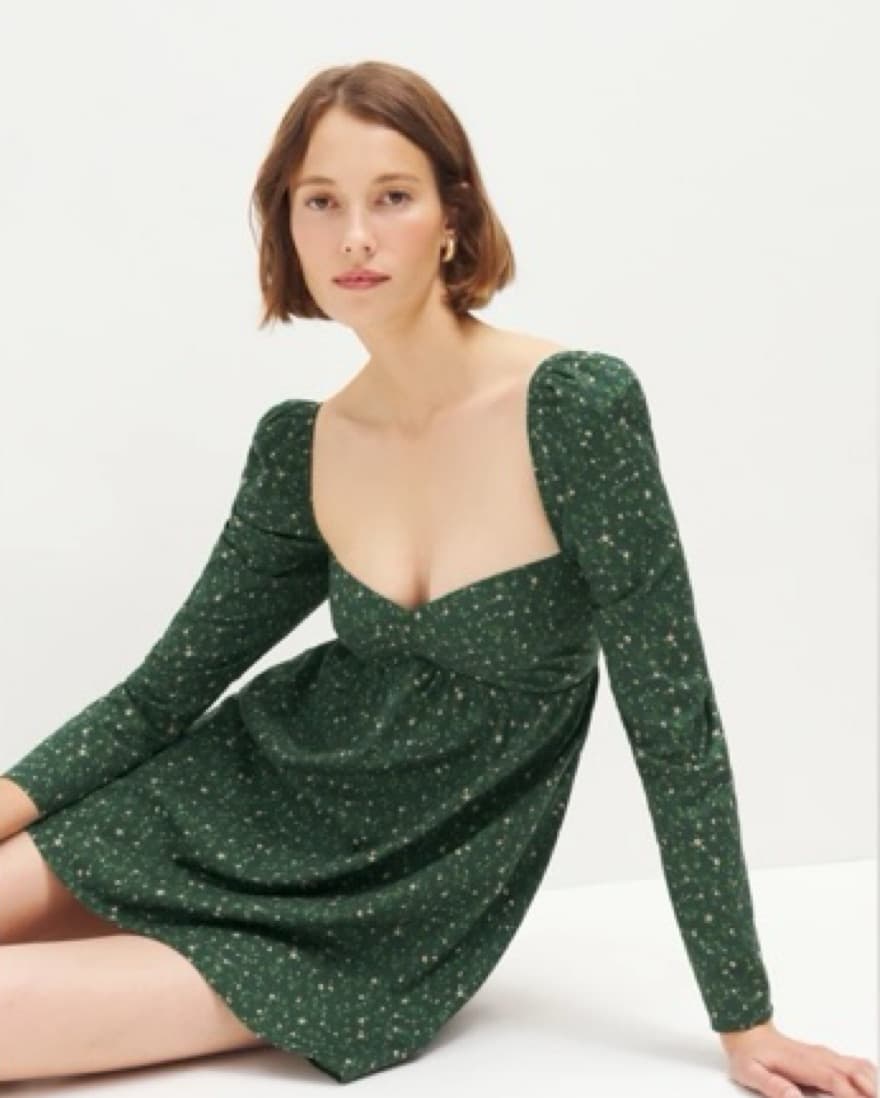 Reformation Kenzi Dress Puff Sleeve - Image 3