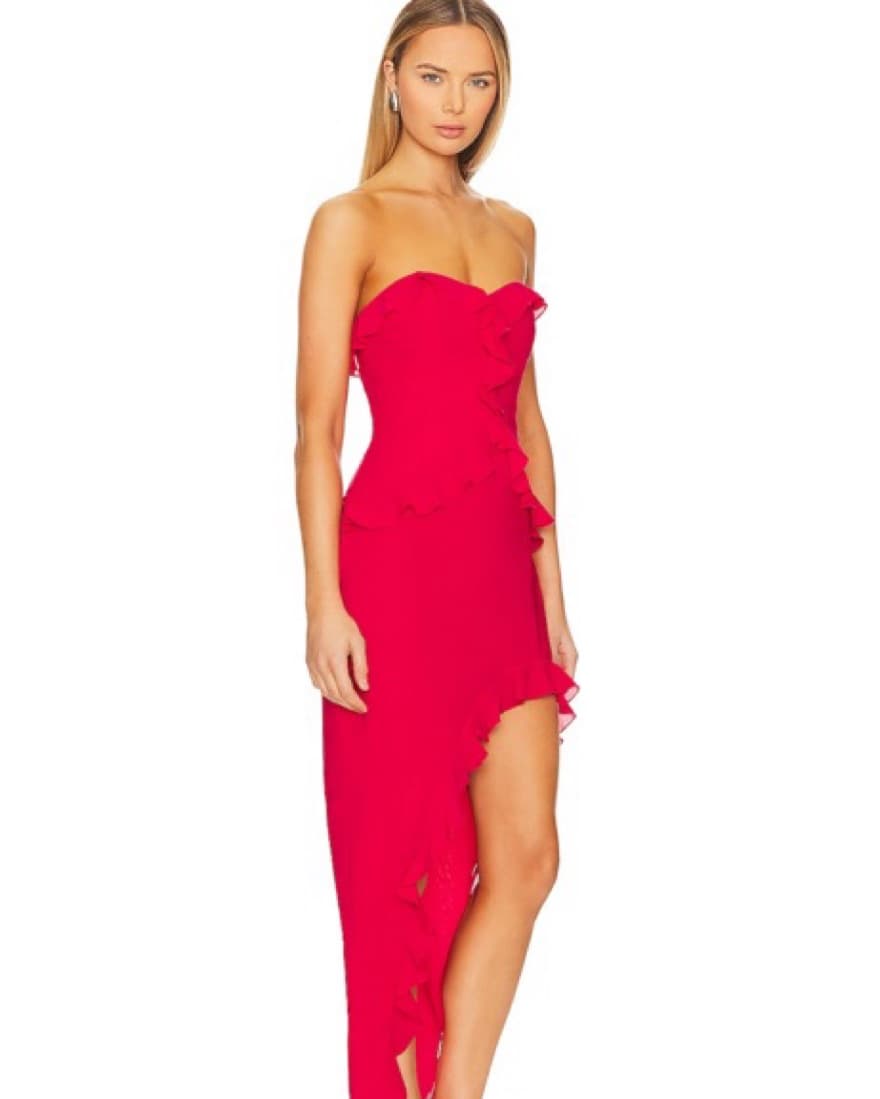 Red Ruffle Gown - Image 2