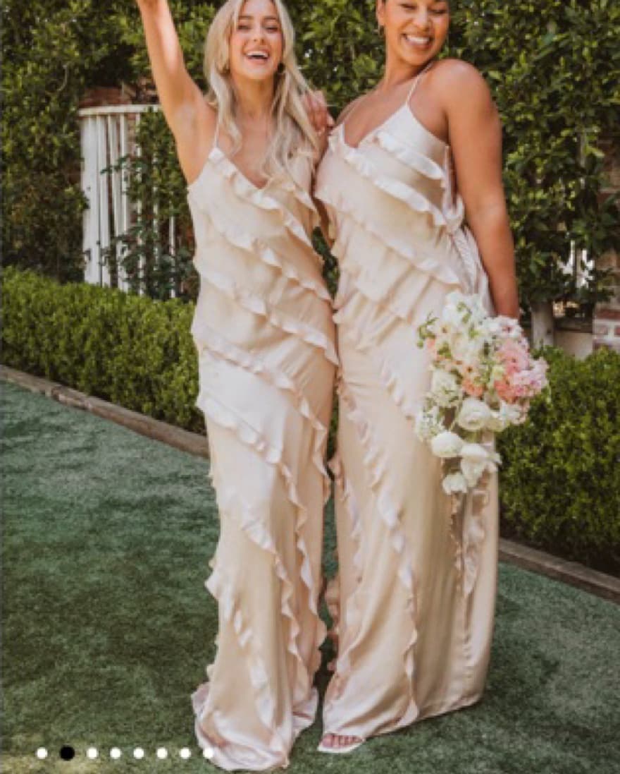 Show Me Your Mumu Champagne Satin Dress - Image 1