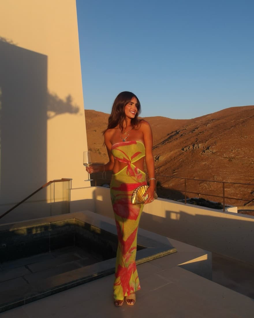Retrofete Fontelina Dress in Lime  - Image 4