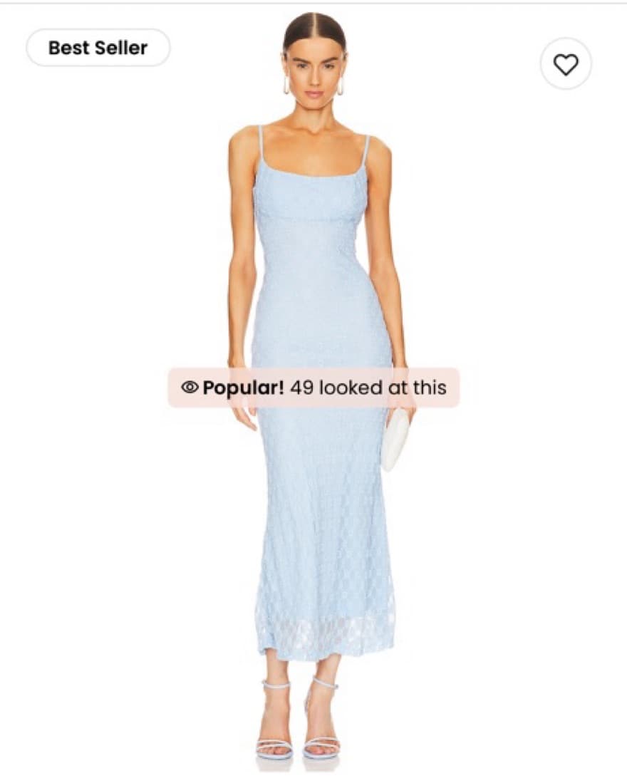 Light Blue Revolve Bardot Dress - Image 2
