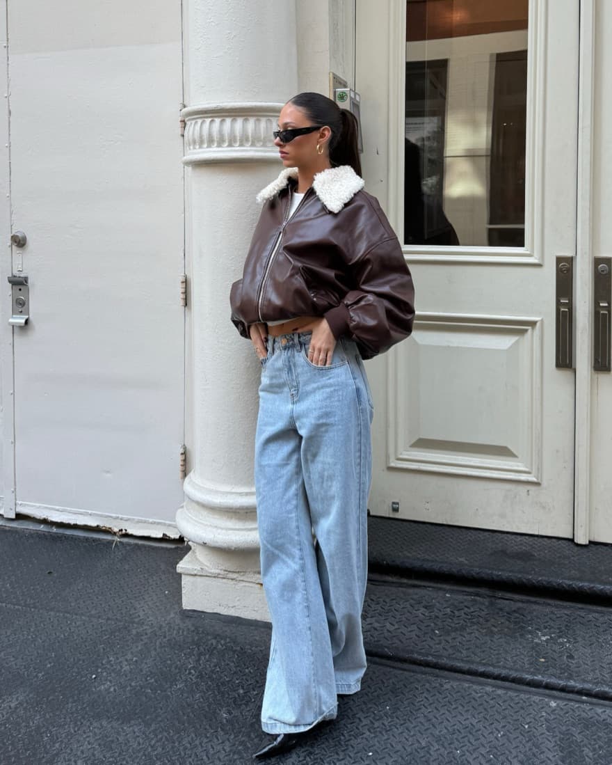 Leather Bomber Jacket  - Image 1