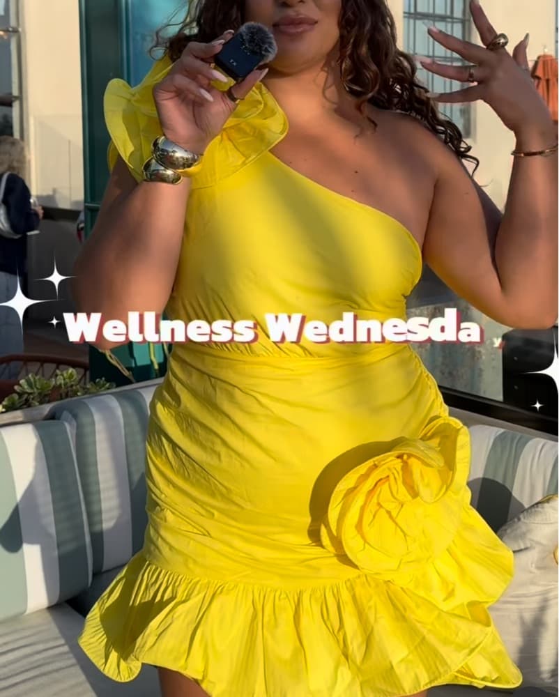 Vibrant Yellow One-Shoulder Ruffle Dress - Image 1