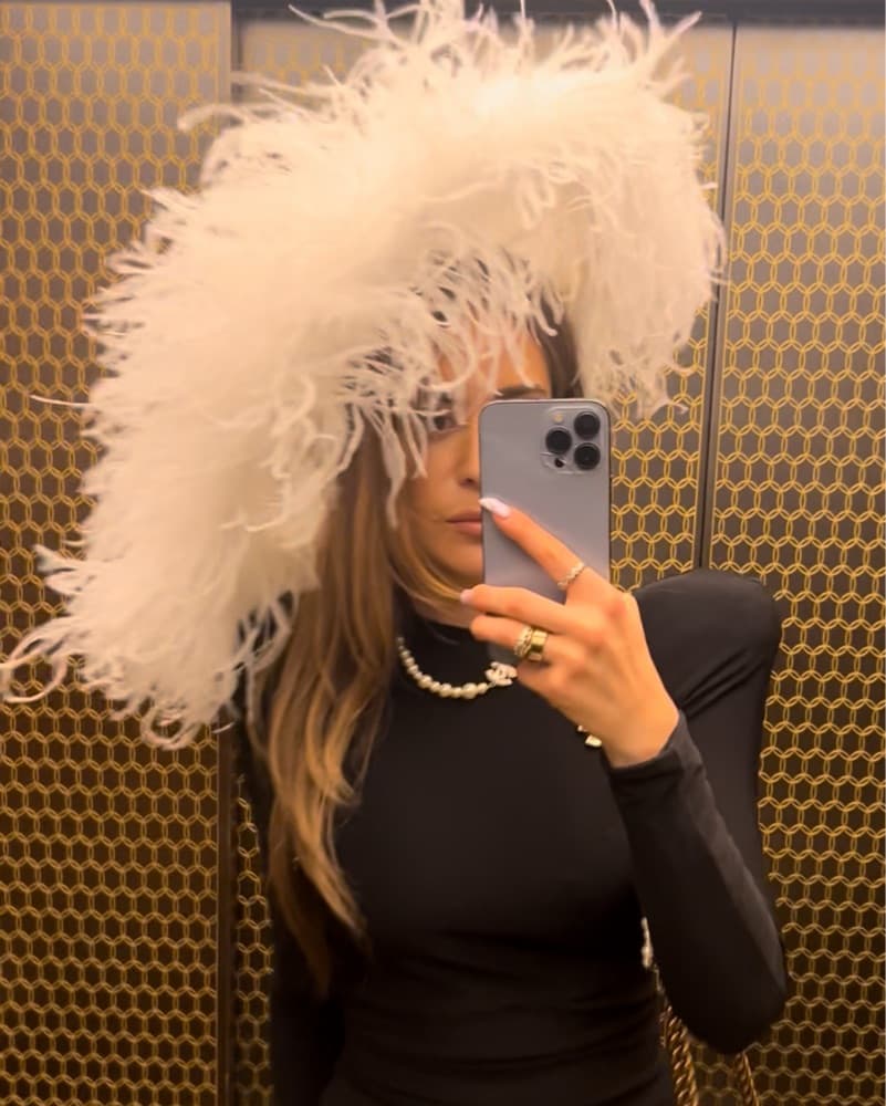Feather Oversized Hat - Image 3