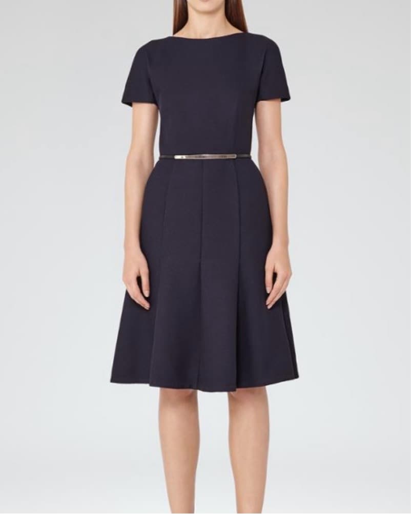 Chic Navy Midi Dress - Image 2