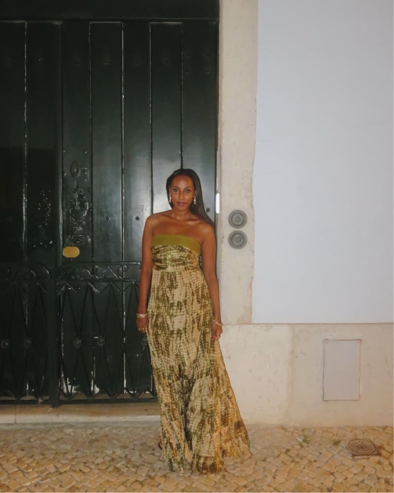 Green Maxi Strapless Dress - Image 1