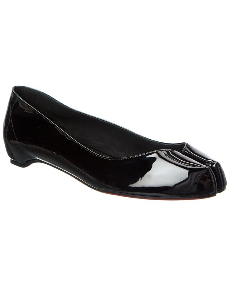 Margiela X Louboutin Black Patent Flat - Image 4