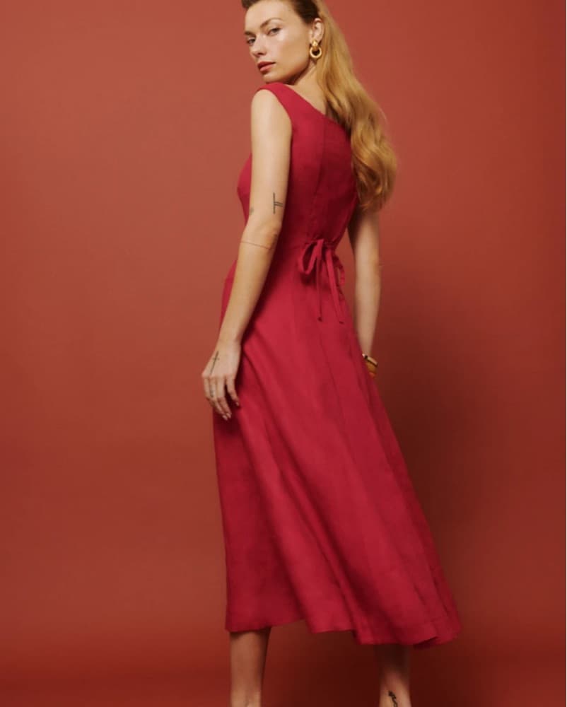 Reformation Louisa Linen Dress - Image 2