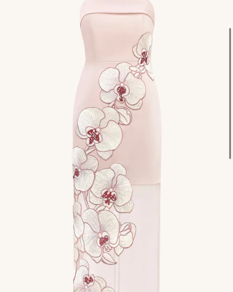 JW Pei Strapless Pink Orchid Dress - Image 3
