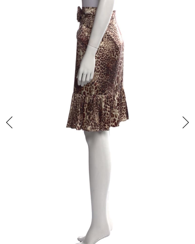 Vintage Blumarine Leopard Skirt - Image 2