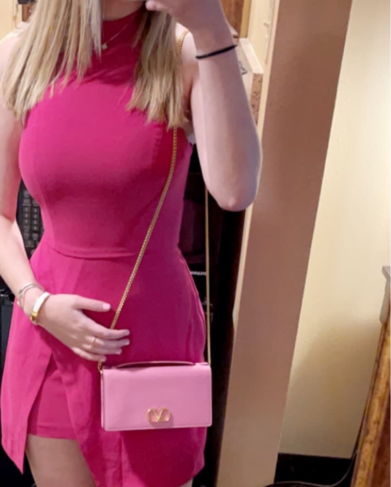Pink Valentino Wallet On Chain  - Image 6