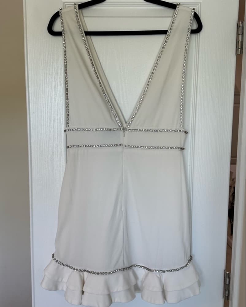 NBD Santrie Mini Dress in White - Image 3