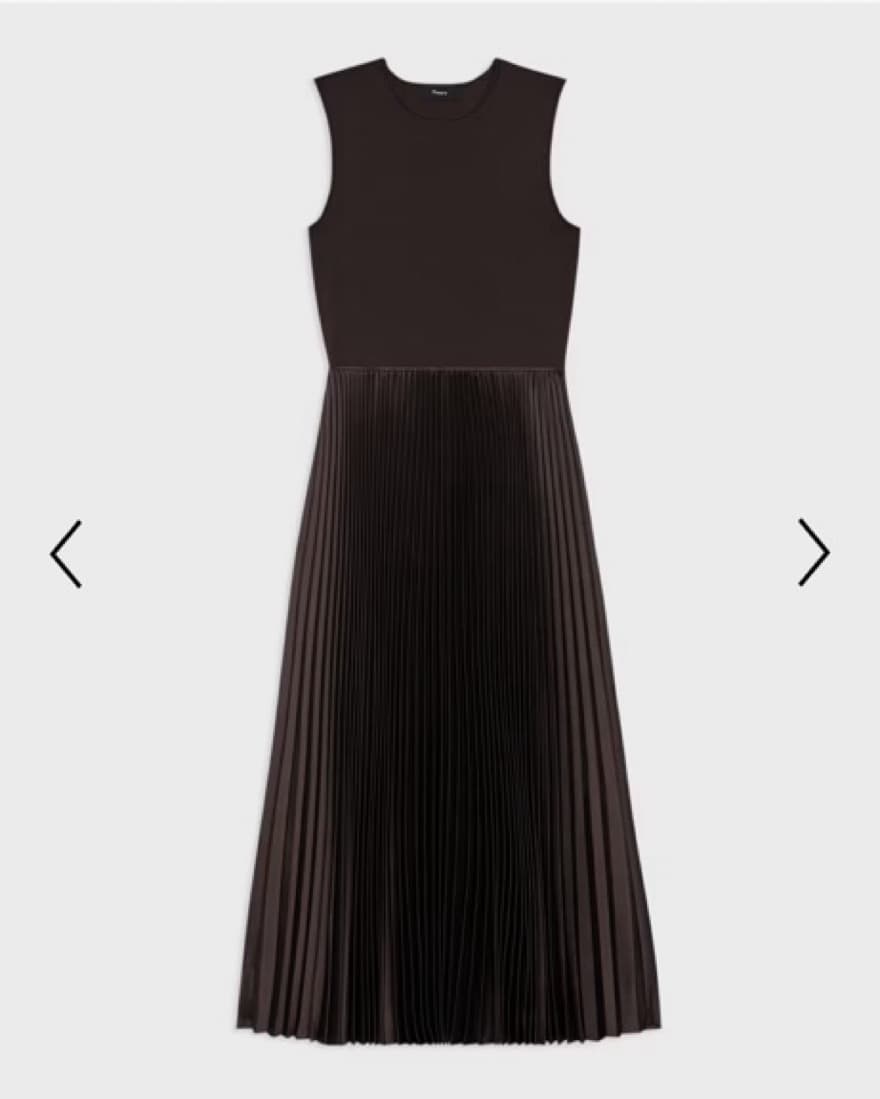 Theory Pleated Combo Dress - Image 3