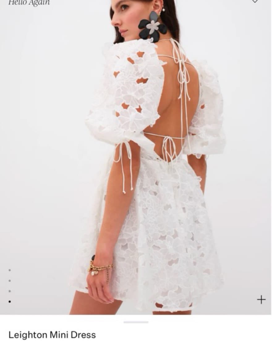 Flirty White Lace Mini Dress - Image 2