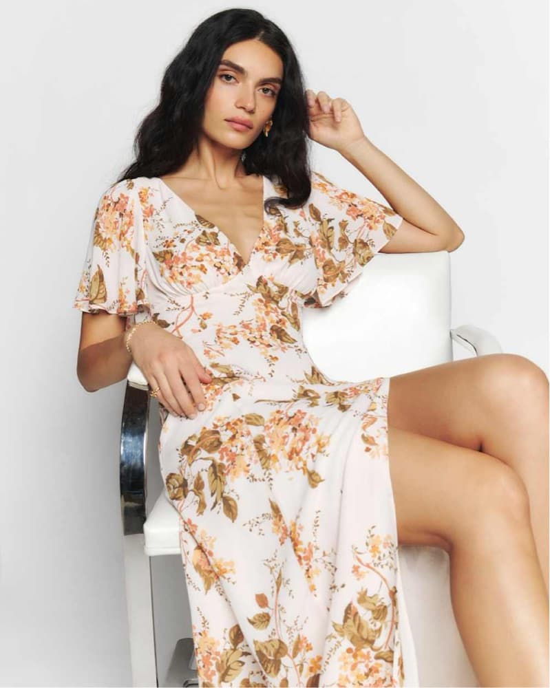 Floral Maxi Dress with Ruffled Sleeves - Image 4