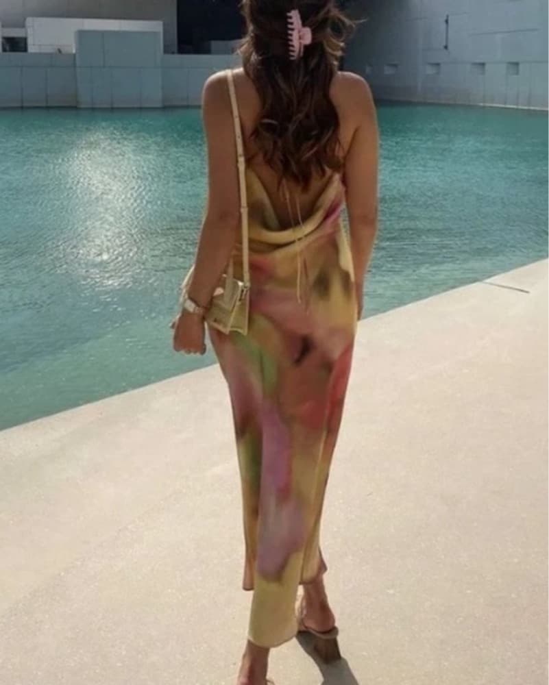 ZARA SILK MIDI DRESS - Image 2