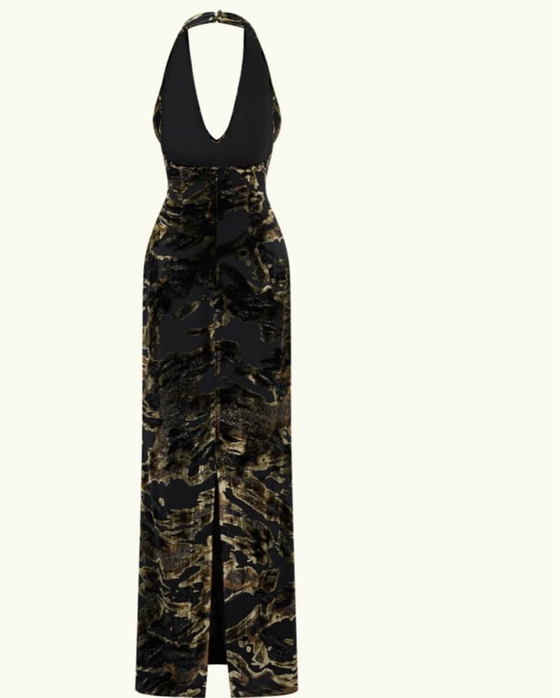 Vibrant Printed Halter Maxi Dress - Image 2