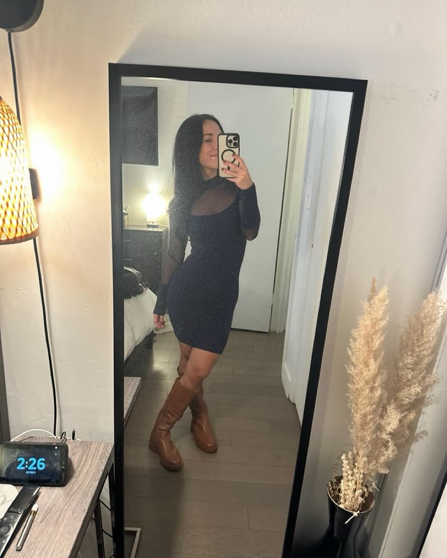 Free People Longsleeve Dress - Mesh Navy - Image 4