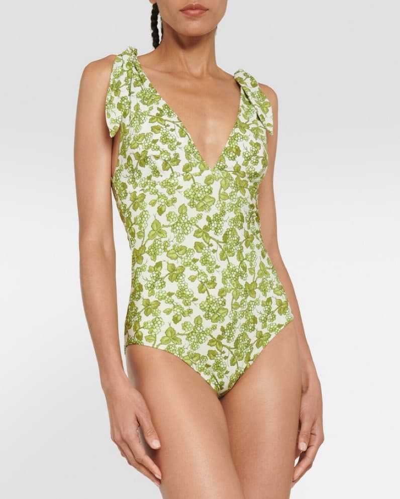 Etro Green Grapevine/Floral Swimsuit - Image 2