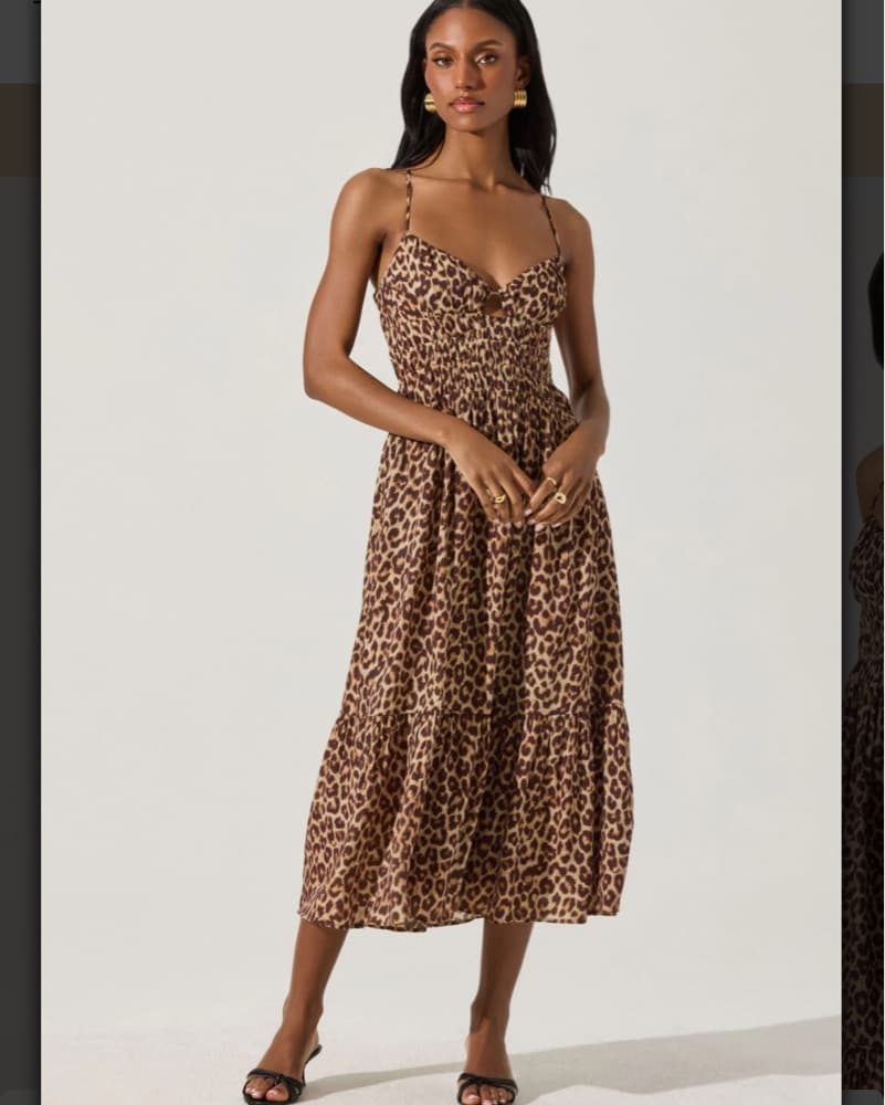 Eleni Leopard Print Midi Dress - Image 4
