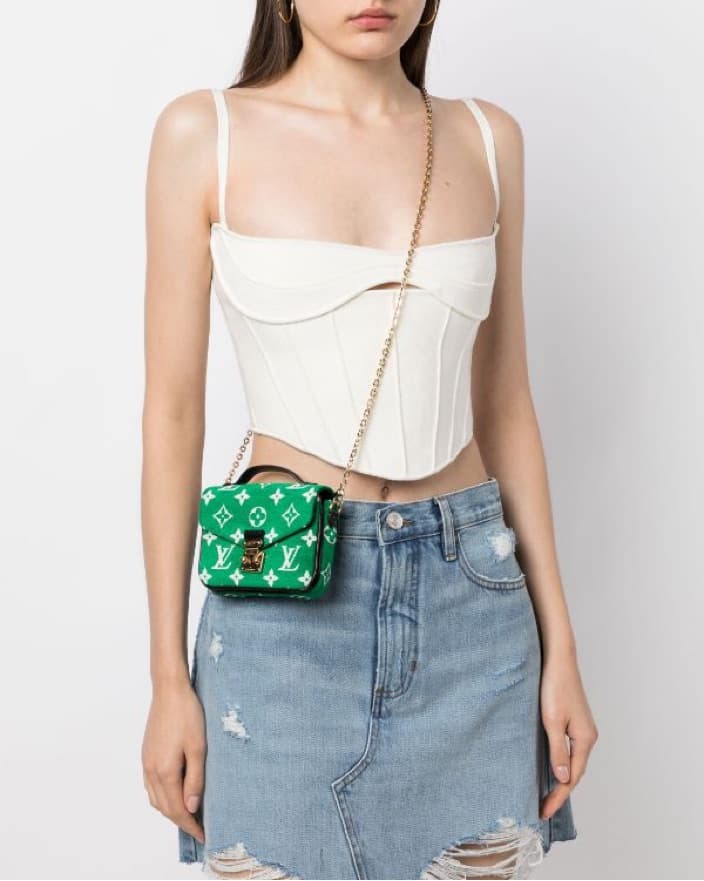 Louis Vuitton Micro Metis Green Velour - Image 2