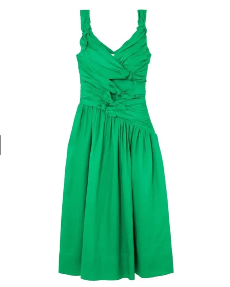 Zimmermann Green Linen Midi Dress - Image 1