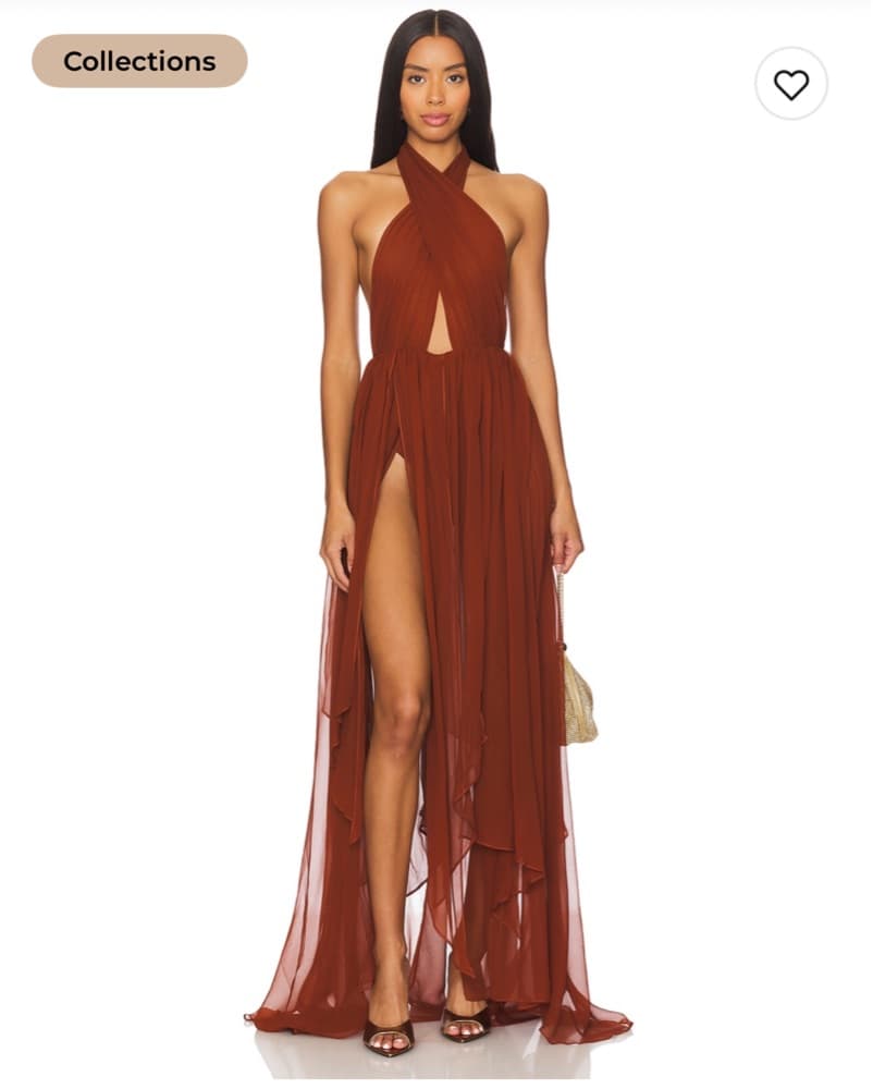 $650 Retrofete Ina Dress in Caramel - Image 6
