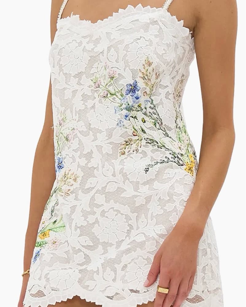 Delicate Floral Lace Dress. - Image 2