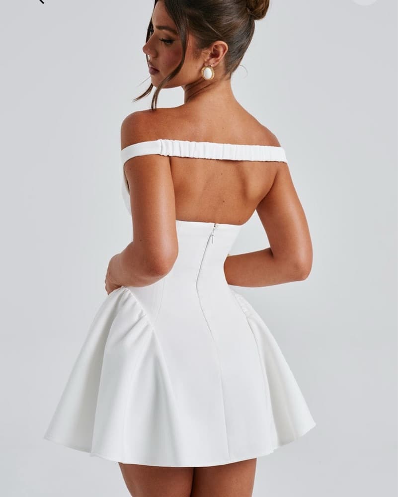 MARLA MINI DRESS - IVORY - Image 2