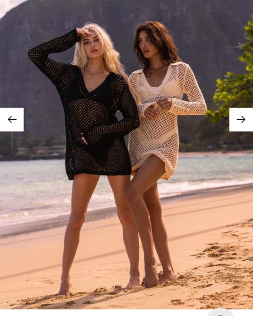 Monday Swimwear Black Crochet Cover Up - Image 2